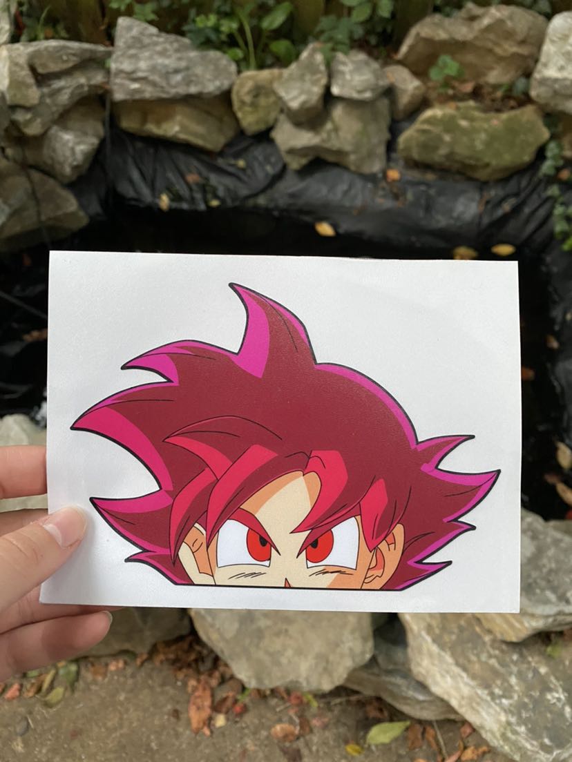 Super Saiyan God Peeker Sticker