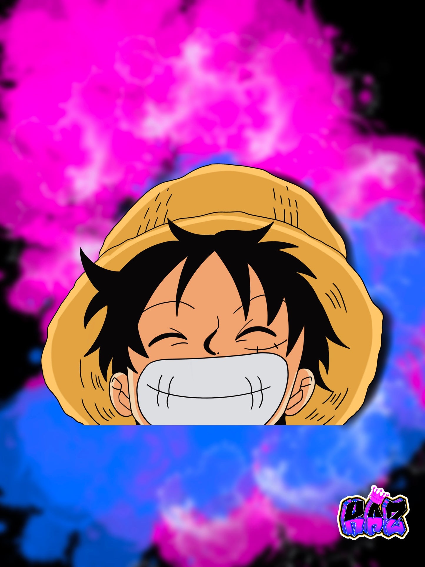 Luffy Peeker Sticker