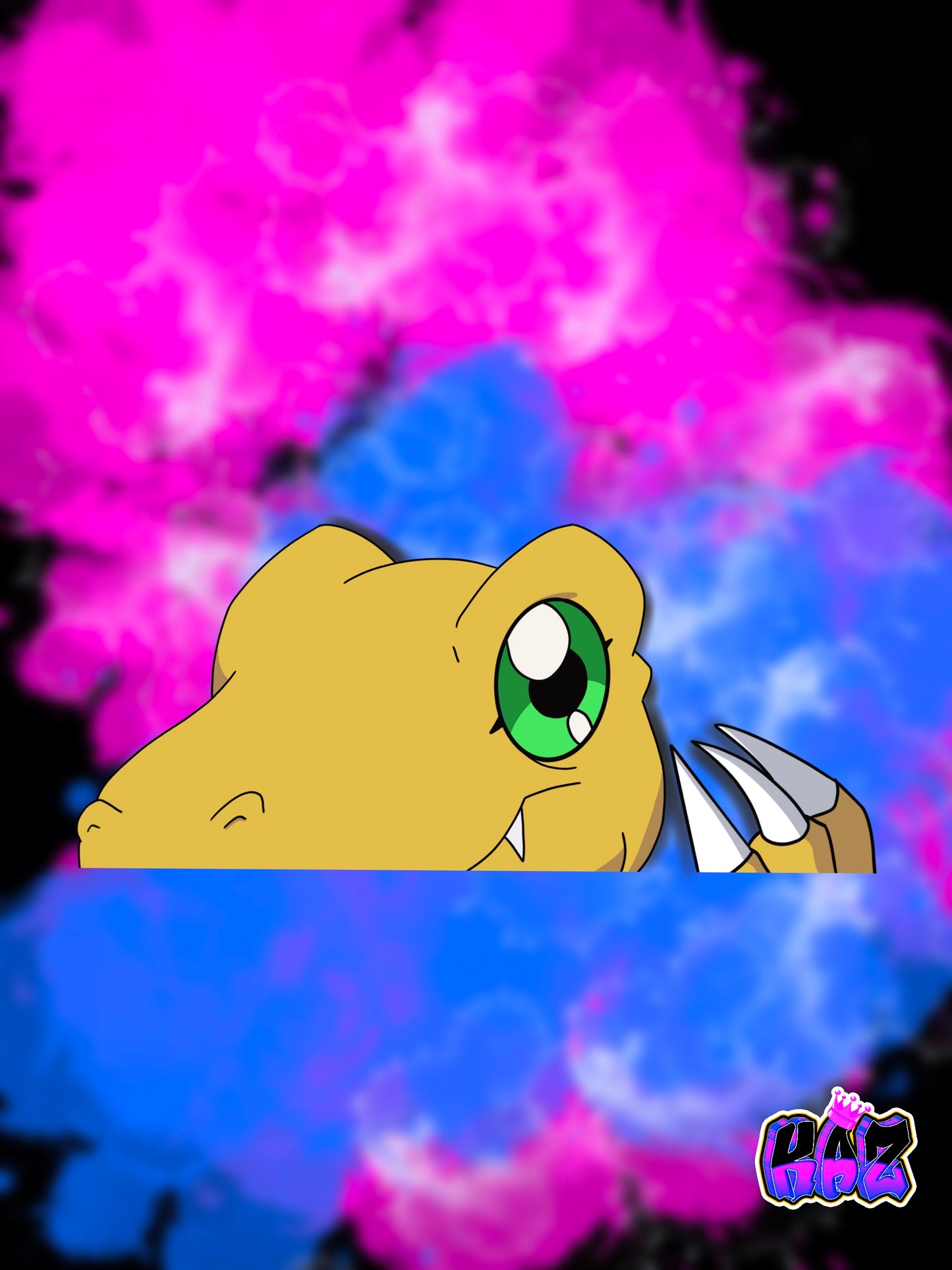 Agumon Peeker Sticker