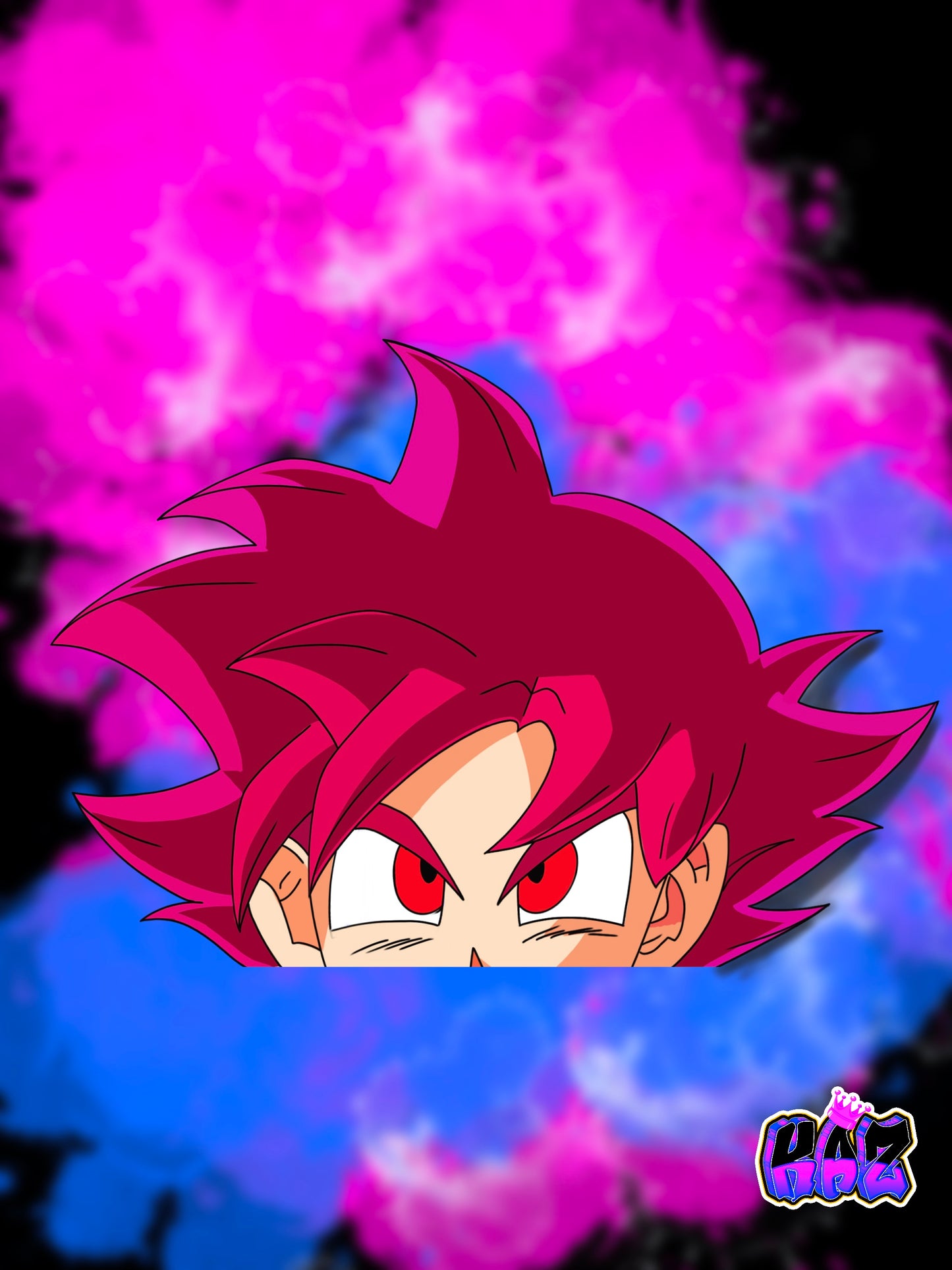 Super Saiyan God Peeker Sticker