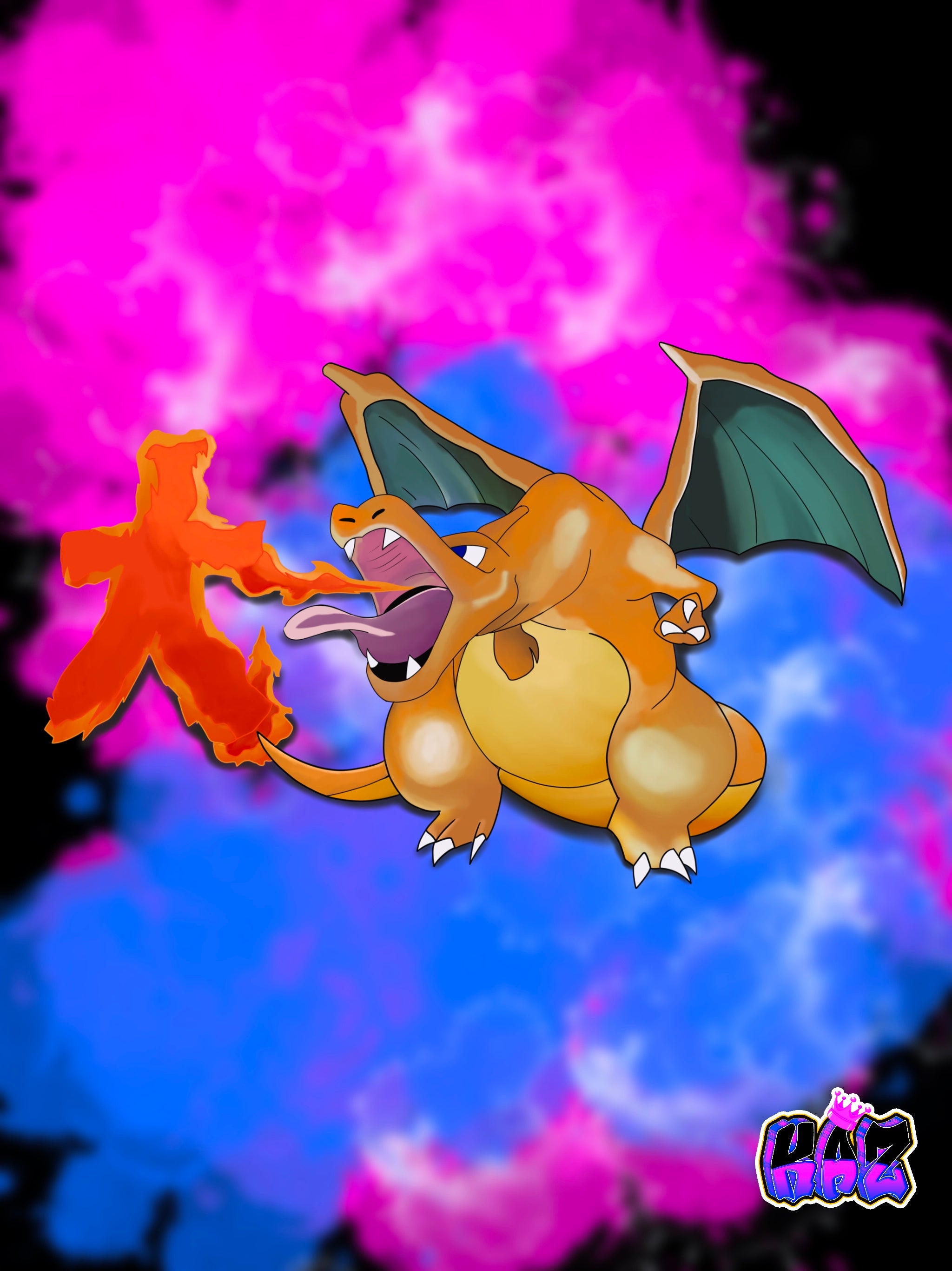 Charizard Fireball Charizard Fire Blast Sticker – Kaz Arts