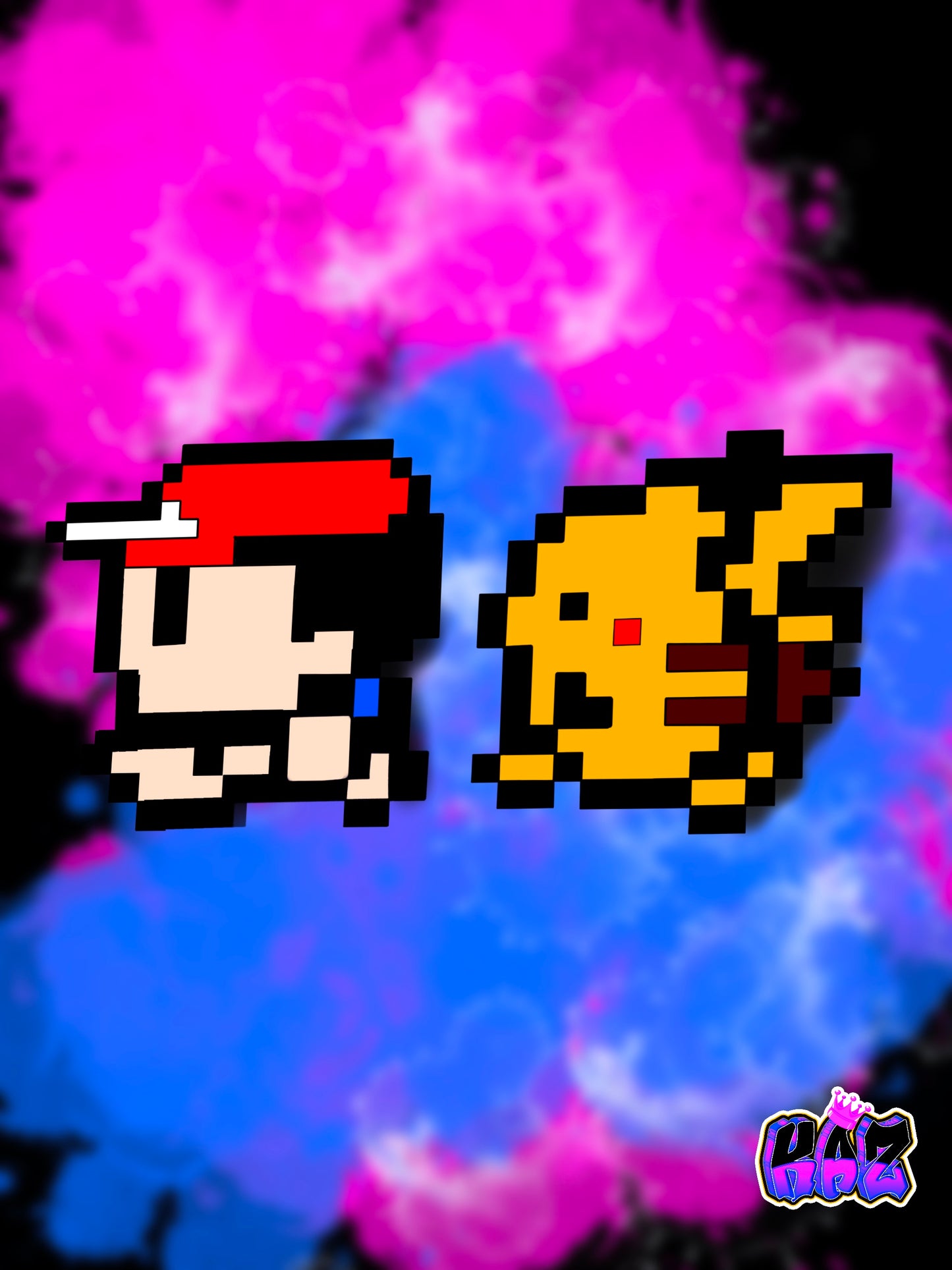 Pixel Red and Pika
